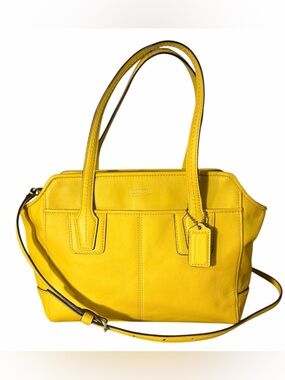 Coach Taylor Leather Bette Small Tote Crossbody Sunflower Yellow